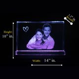 3D Crystal Rectangle Gift | 2D Crystal Horizontal Rectangle Gift | Crystal Photo Horizontal Rectangle Gift