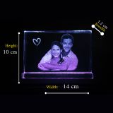 3D Crystal Rectangle Gift | 2D Crystal Horizontal Rectangle Gift | Crystal Photo Horizontal Rectangle Gift