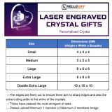 3D Crystal Cube Cut Gift | 2D Crystal Cube Cut Gift | Crystal Photo Cut Cube Gift