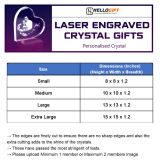 3D Crystal Wide Heart Gift | 2D Crystal Wide Heart Gift | Crystal Photo Heart Gift