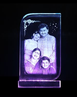 3D Crystal Gift – Half Round Rectangle | 2D Crystal Half Round Rectangle Gift | Crystal Photo Half Round Rectangle Gift