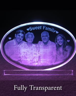 3D Crystal Oval Shaped Gift | 2D Crystal Oval Shaped Gift | Crystal Photo Oval Shaped Gift