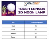 3D Moon Lamp Photo Print – Touch Censor & Multi Color Variants