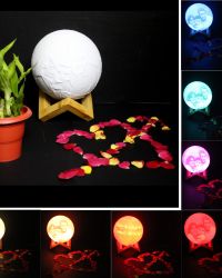 3D Moon Lamp Photo Print – Touch Censor & Multi Color Variants