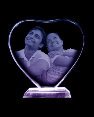 2D Crystal Stand Heart Gift | 2D Crystal Stand Heart Gift | Crystal Photo Stand Heart Gift