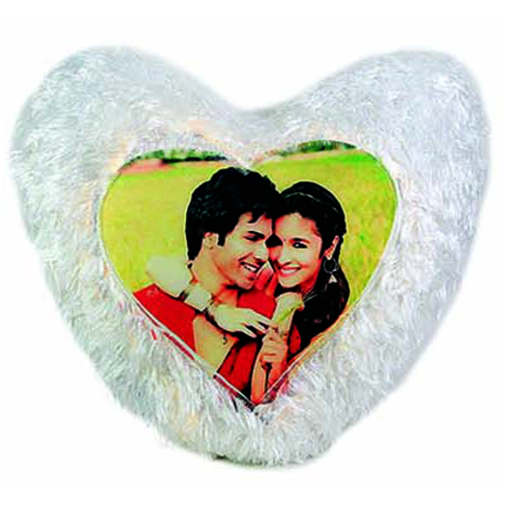Heart Shaped LED Pillow Photo Print – 16×16
