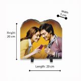 Semi Heart Shaped Photo Print Glass Frame – Up Opening Glass Frame – Color Photo Print