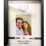 Pencil Carving Art – Pair Names with Photo Frame