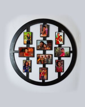 Wooden Photo Frame – Circlular Shape – Family / Couples / Friends Forever Gift