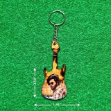 Custom Photo Printed Keychain – Guitar Shape – Classic Elegance