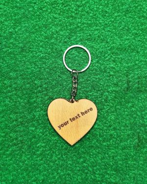 Custom Name Printed Keychain – Heart Shape