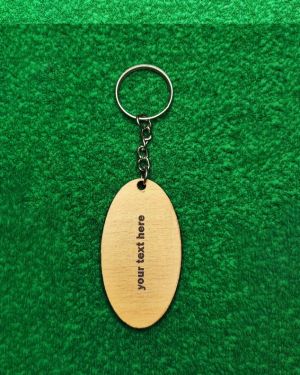 Custom Name Printed Keychain – Oval Shape