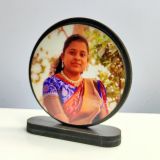 Personalized Circular Wooden MDF Photo Print – Ideal for Home & Office Decor – 4×4 Inches