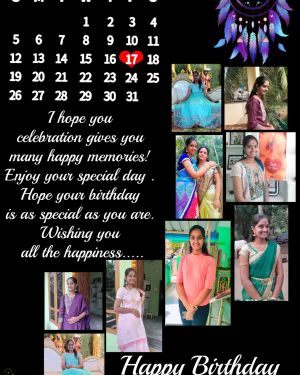 Customized Birthday Collage Photo Frame with Personalized Photos (12×18 inches)