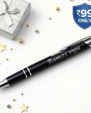 Customized Metal Name Pen – Personalized Engraved Pen (Blue Ink)