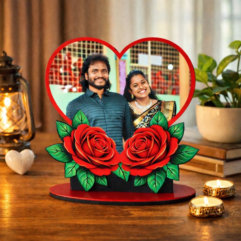 Personalized Heart MDF Photo Frame