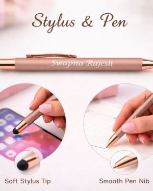 Personalized 2-in-1 Smart Touch Pen with Stylus – Rose Gold | Name Engraved Pen