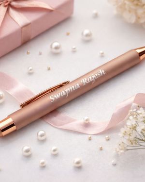 Personalized 2-in-1 Smart Touch Pen with Stylus – Rose Gold | Name Engraved Pen